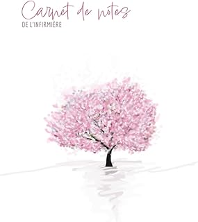 Carnet de notes de l'infirmière scolaire - 100 pages de notes personnelles - suivi des élèves - couverture cerisier