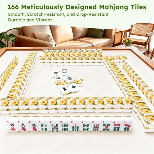 Set de fichas American Mahjong 166 piezas con bolsa y dados miniatura 7