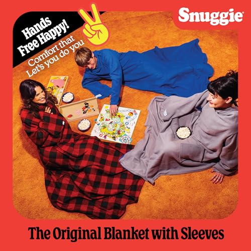 Image of Snuggie The Original Wearable Blanket With Sleeves & Pockets | Cozy Oversized Throw for Adult Men & Women | One Size, 71x54