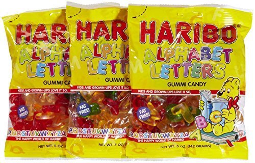 Haribo Gomitas - Letras del alfabeto - 5 oz - 3 unidades por KEHE Romeoville