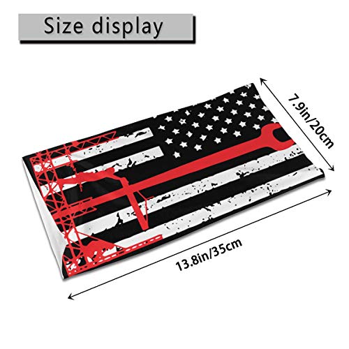 Ironworker America Flag Boys Girls Balaclava Face Bandana Neck Gaiter Teens Head Wrap for Outdoor