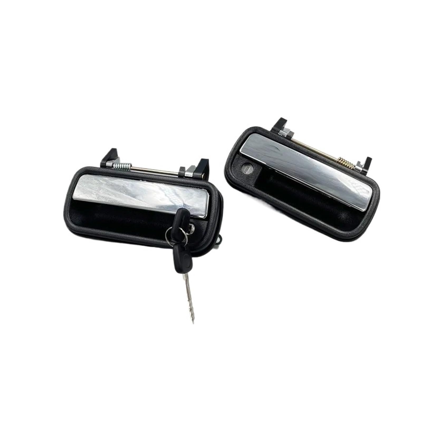 Nokrgqw 1 Pair Left Handle Passenger Front Door Outer Handle With Lock And Key Cylinder For Toyota For Hilux For Pickup For Rn85 1988-1998(1 Pair)