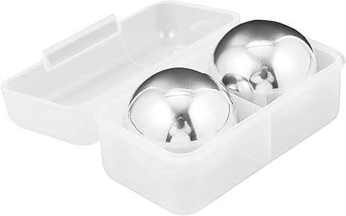 Cabilock 2 piezas de acero inoxidable hielo piedra vino vino cubos de hielo enfriamiento resistente al desgaste piedras whisky amantes del hielo