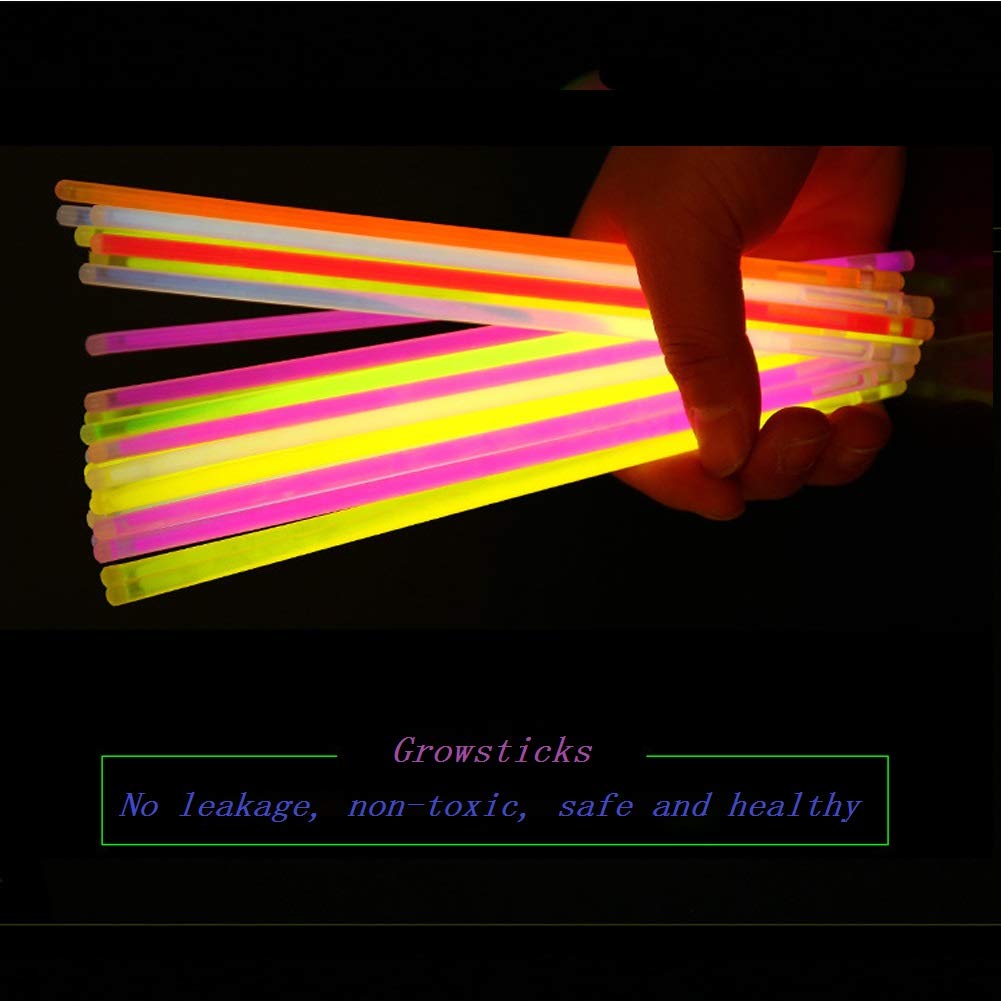 100 Barre Luminose Per Party Con Connettori | Braccialetti Fluorescenti Per Feste E Compleanni - Foto 4