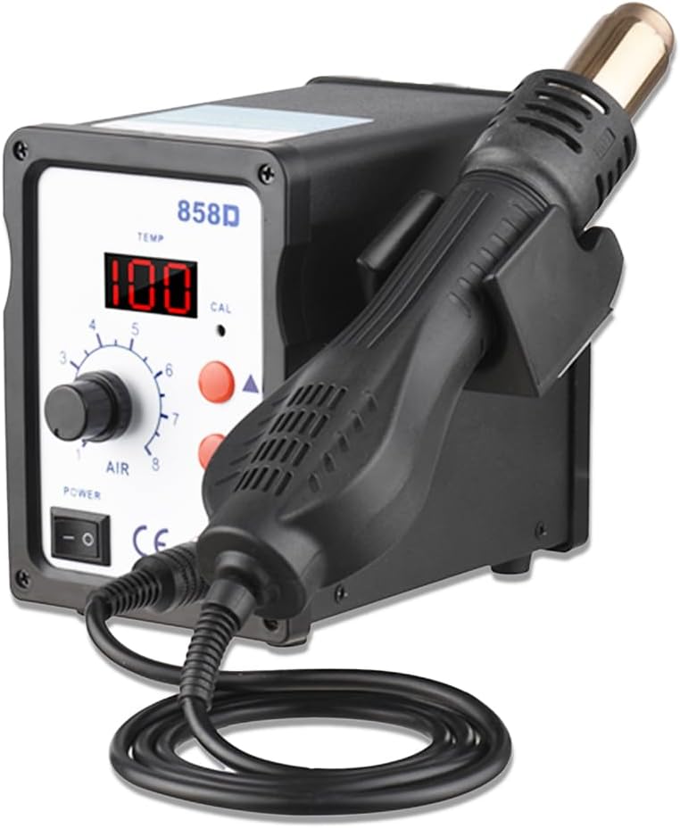 Dioche Heat Welder, Brushless Hot Air Welder Desoldering Station Welder Desoldering Tool Digital Display 100-480℃ Adjustable 8 Speed for Desoldering Station Repair Tools