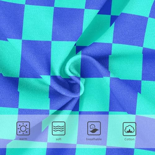 Blue and Teal Buffalo Checkered Toddler Girls's Underwear 2T3