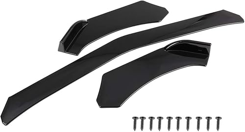 Miniatura 4 de cciyu 3 unids Universal Front Lip Splitter Parachoques Alerón Ajustable Labio ABS Ajuste para la mayoría de los coches