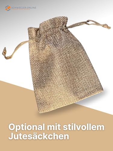 SCHWEGLER.online Schlüsselanhänger personalisiert Leder mit Wunsch-Gravur, handgemacht, Materialstärke 3,5mm, pflanzlich gegerbt, Geschenkverpackung möglich