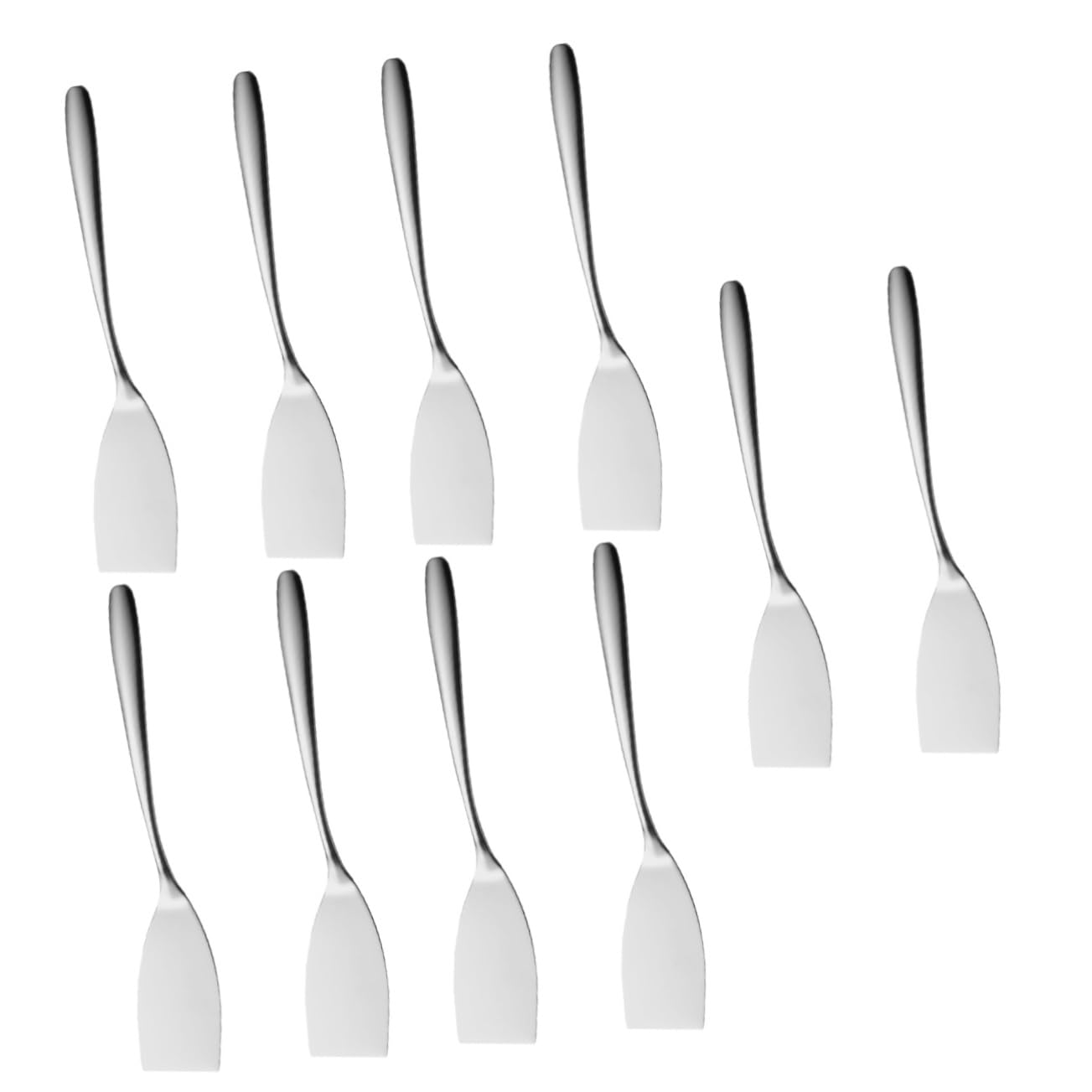 TOYANDONA 5 Series Espátula De Acero Inoxidable Para Freír Filetes Mini Espátula Para Freír Filetes Voltear La Grasa Para La Cocina Voltear Chef Espátulas De 2 piezas x 5