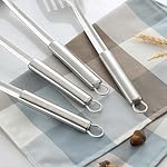 Pleafind 4-Pcs Cooking Utensils Set, Stainless Steel Kitchen Utensils, Wok Utensils Set Include Wok Ladle, Slotted Spoon, Wok Spatula and Slotted Spatula, Dishwasher Safe - Image 5