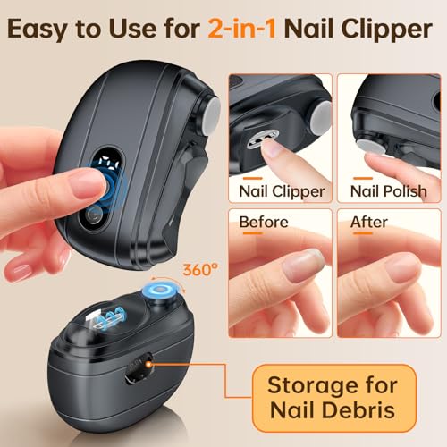 Coupe-ongles électrique rechargeable USB parfait pour la routine du soir