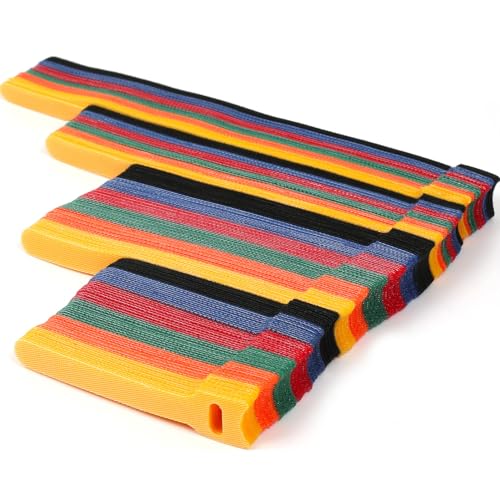 Cable Ties 180PCS, 4+6+8+10 inch Reusable Multi-Colour Cable Ties Wire Ties Cord Organizer Cable...