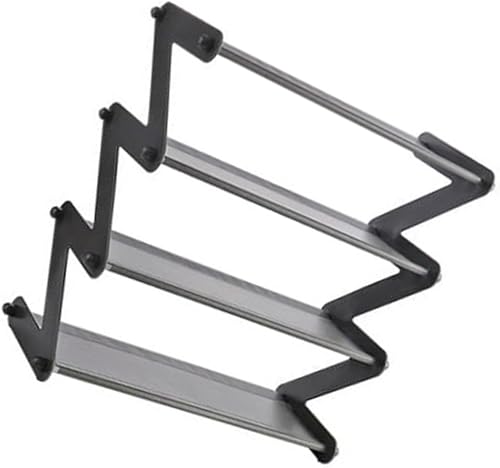 PRETYZOOM Estante de almacenamiento de ollas, organizador de oficina, organizador de oficina, zapatero de acero inoxidable, estante de