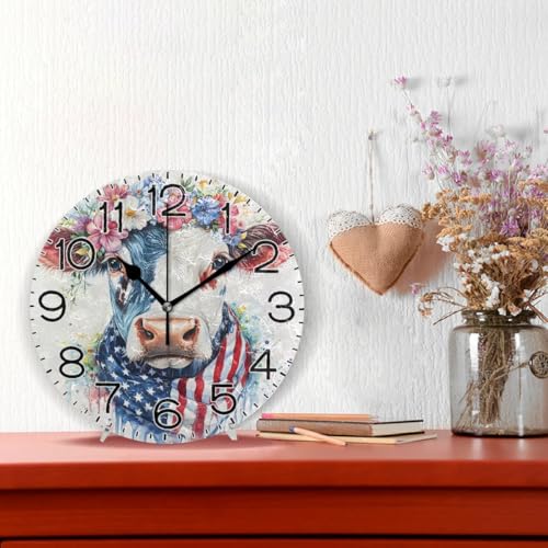 Reloj de pared analógico silencioso ALAZA redondo 10 pulg miniatura 2