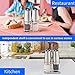 Gravity Electric Salt and Pepper Grinder Set of 2, Battery Powered Automatic Pepper Mill Grinder, One Hand Operation Adjustable Coarseness Blue LED Light (Silver)