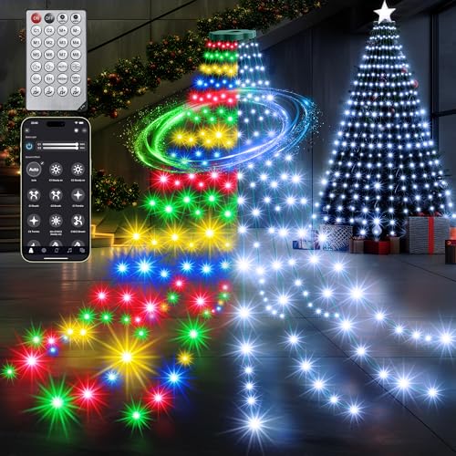 30+ Modes Coated Christmas Tree Lights Indoor with Remote -