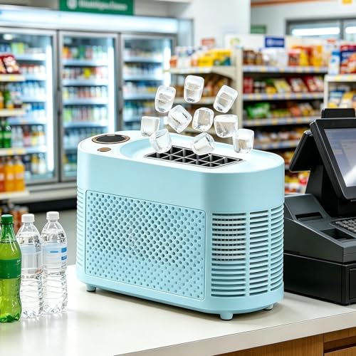 Mini Fabricadora de Hielo Compacta Azul 10 Cubos en 10 Minutos miniatura 1