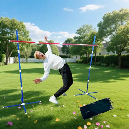NUOERSAI 46-Piece Limbo Game for Kids and Adults - Professional Indoor/Outdoor Limbo Set Party Games Backyard Carnival Games Beach Lawn Games Luau Birthday Game with Carry Bag