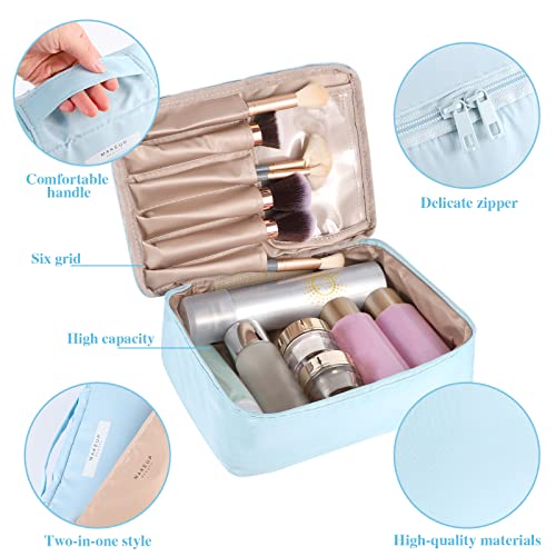 2Pcs Travel Makeup Bag, Portable Cosmetic Bag Water-Resistant Toiletriy Bag Brush Bags Preppy Makeup Bag For Women #TOP2