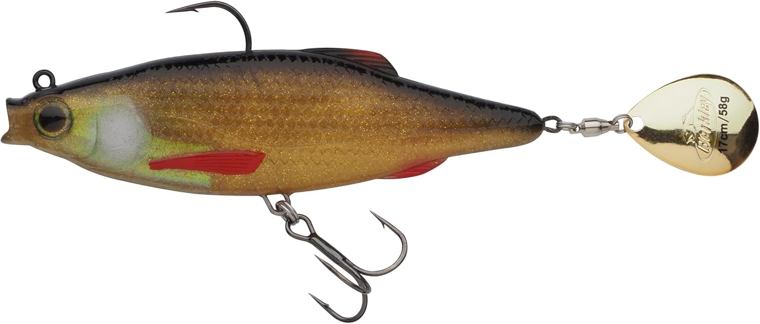 Berkley Pulse Realistic Flash Soft Bait Lure | Paddle Tail Shad for Pike, Perch, Zander & Bass | Flash Foil for Extra Attraction | Ultra-Responsive Swimbait for Freshwater Predators | 17cm, Bream