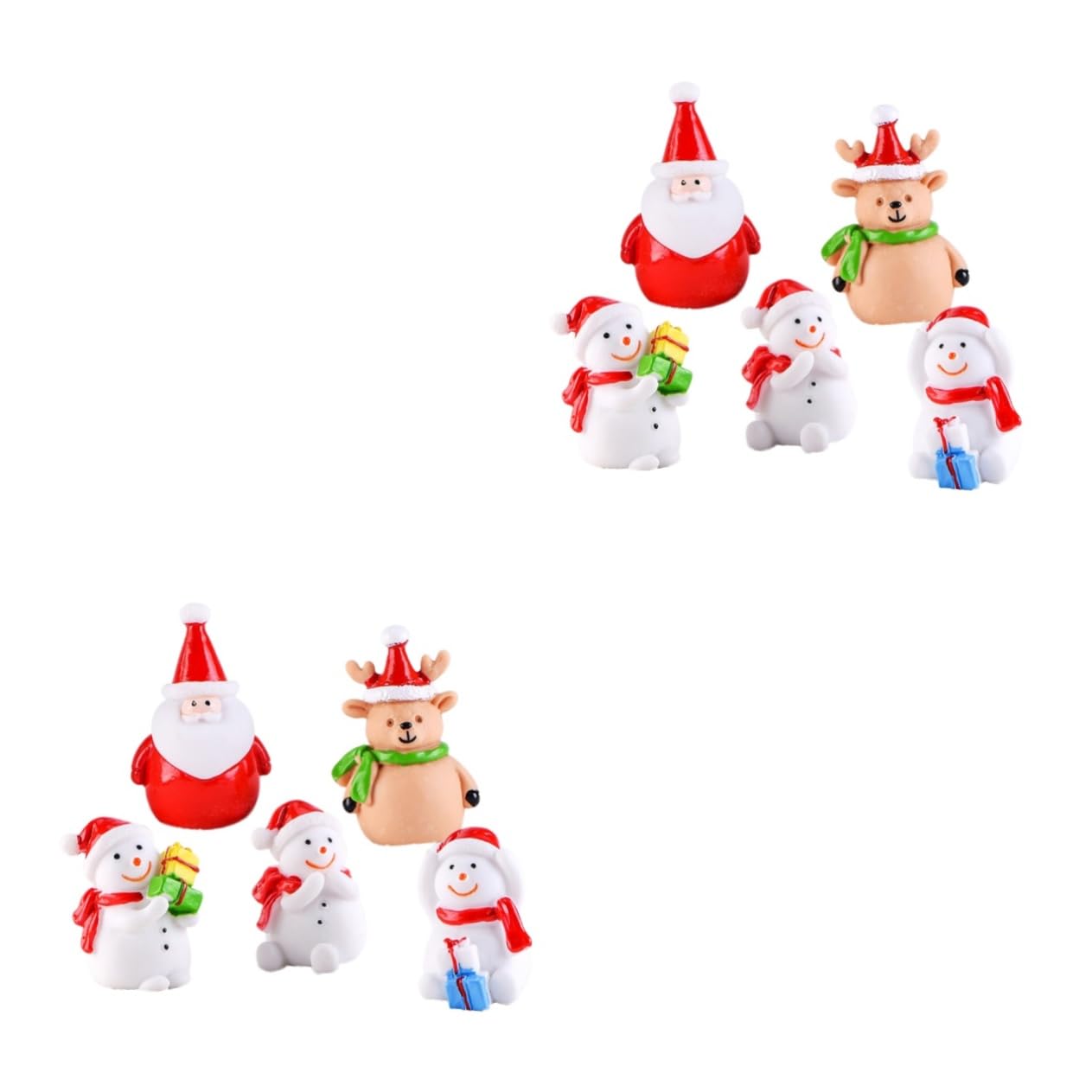 Ornements miniatures de Noël Happyyami en résine durable pour remplacer la déco fragile