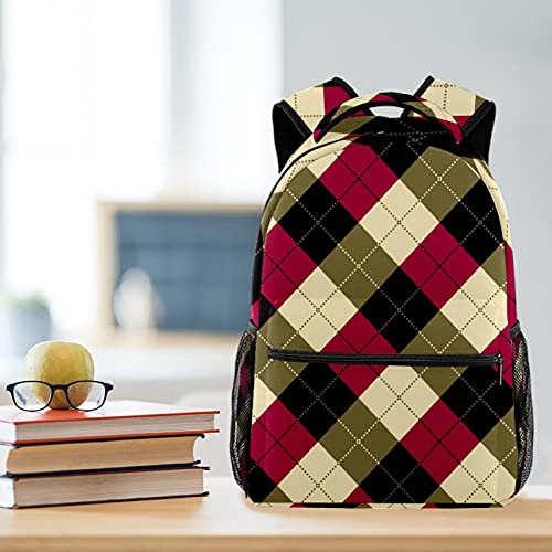 Sac à dos de voyage multicolore avec imprimé cœurs sans couture