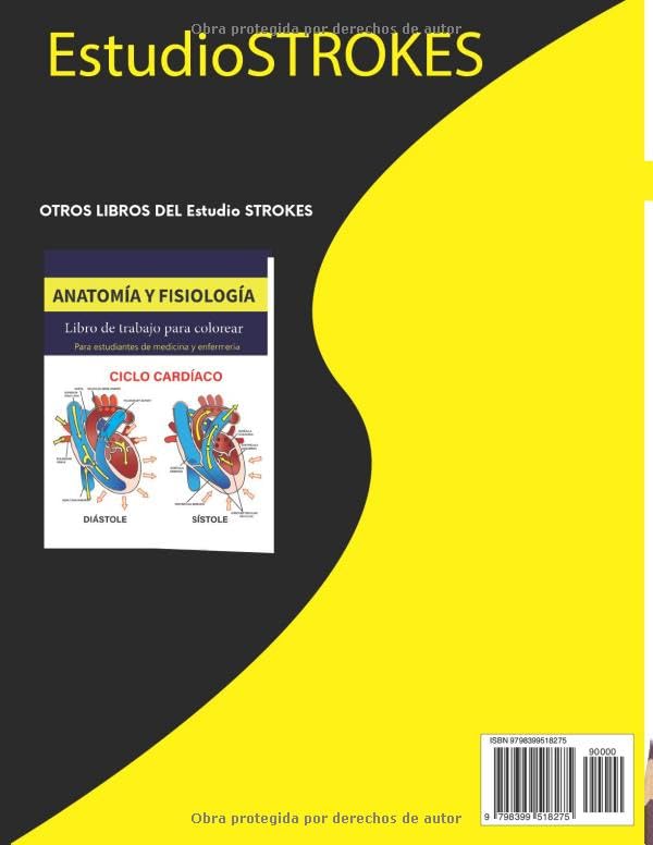 Neuroanatomía Libro de colorear Para estudiantes de medicina y enfermería: Manera fácil y divertida de aprender el cerebro humano y el sistema nervioso (Spanish Edition)