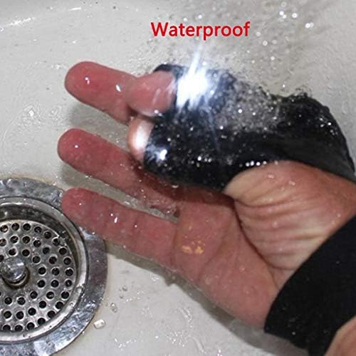 Daringjourney LED Flashlight Gloves, Fingerless Outdoor Fishing Gloves with Waterproof LED Lights in Darkness Places for Night Fishing, Camping, Hiking, Repairing Working (1 Pair)