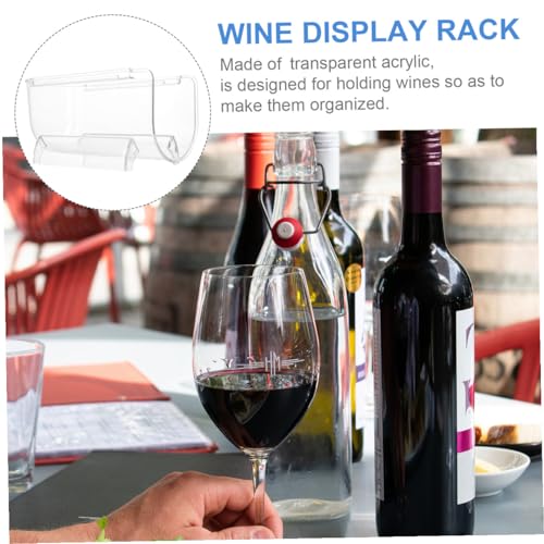 Soporte para botellas de vino acrílico transparente miniatura 6