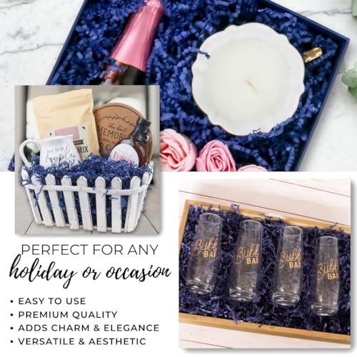 MagicWater Crinkle Cut Paper for Gift Baskets - 2LB - Navy Blue - Perfect for Shredded Paper Filler, Basket Filler, Gift Boxes, Bridesmaid Gifts, Christmas Stuffers & More – Ideal for All Occasions by MagicWater Supply - Image 5