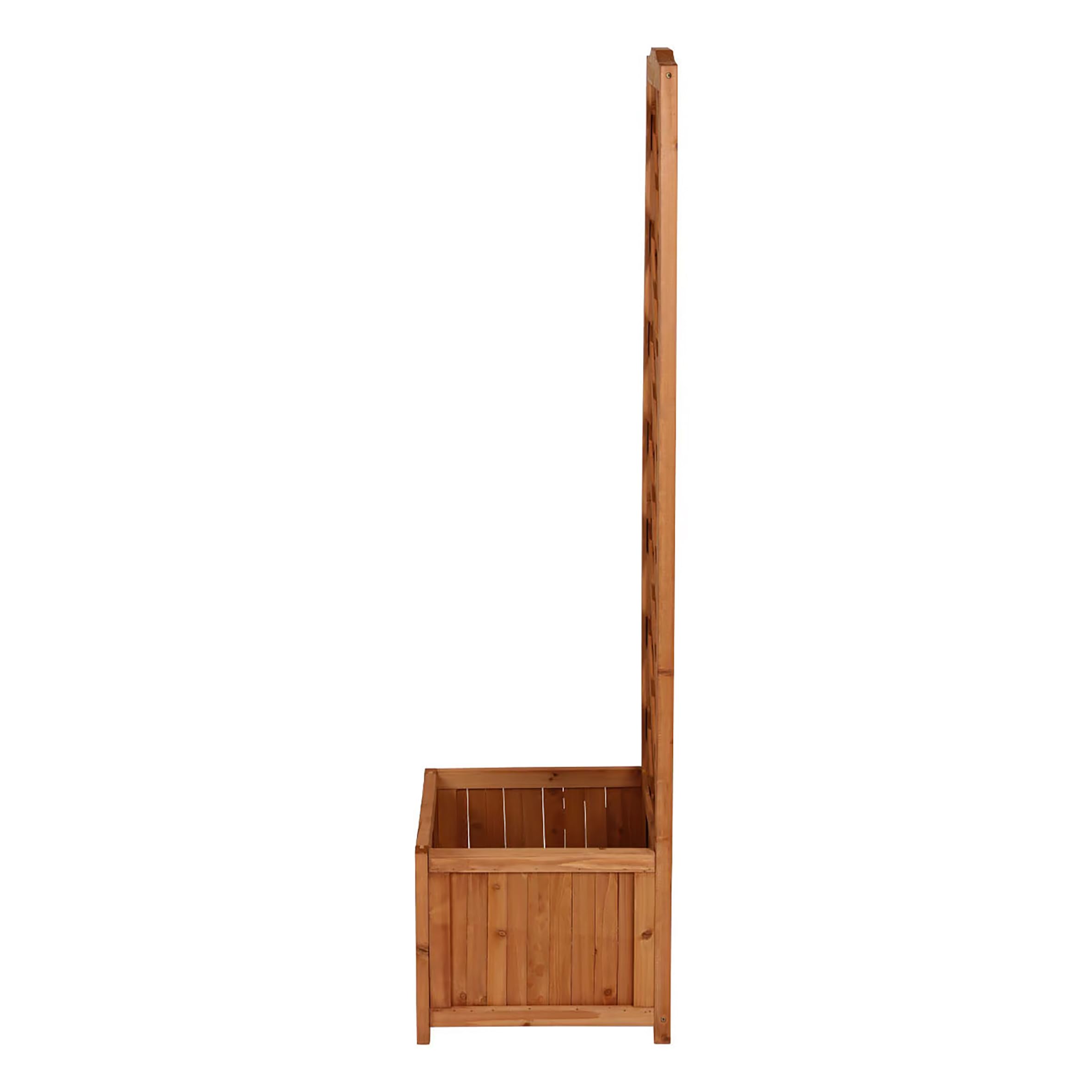 Spetebo Holz Pflanzkübel mit Spalier - 135 x 40 cm - Blumenkasten mit Rankhilfe - Garten Deko Pflanzkasten Blumenkübel Blumentopf mit Gartenspalier Rankgitter für Kletterpflanzen Rankgewächs