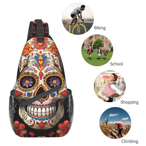 Mochila pequeña tipo sling negra para ciclismo y senderismo miniatura 5
