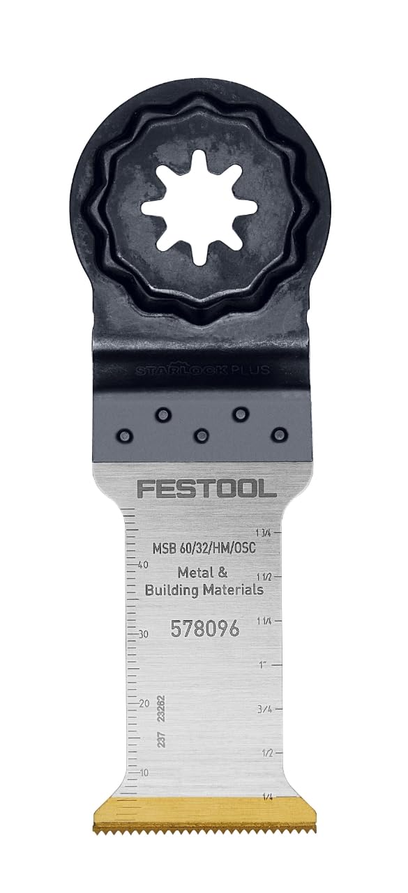 Festool Starlock Plus 578096 - Hoja de sierra oscilante (carburo MSB 60/32/HM/OSC)