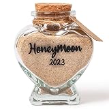 Honeymoon Sand Keepsake Jar，Bridal Shower Gift, Wedding Gift, Engagement Gift, Honeymoon Gift, Travel Gift for Couples, Newlywed, Fiance(Gift Box Includes) - 40ml Glass