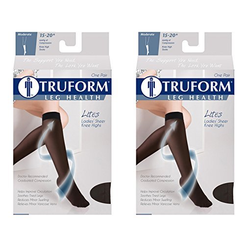 Image of Truform Compression 15-20 Mmhg Sheer Knee High Stocking