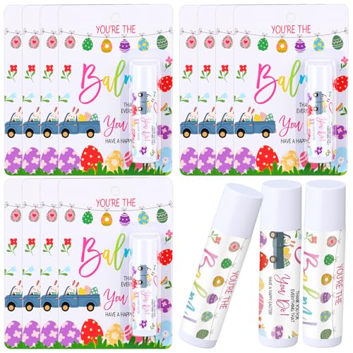 Dansib 48 Pack Easter Lip Balm Gift Bulk Adorable Easter Basket Stuffers Spring Party...
