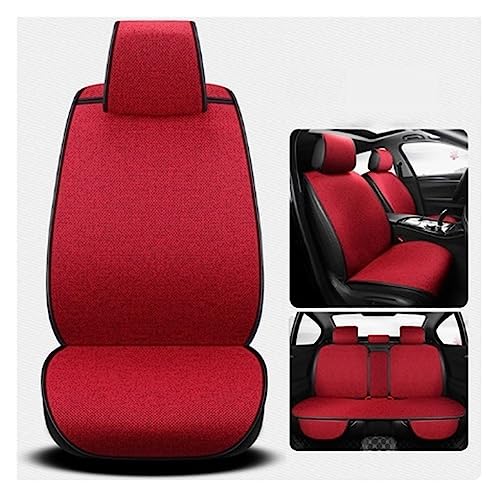 Ensemble complet de housses de siège de voiture lin rouge pour MAXUS D90 G50