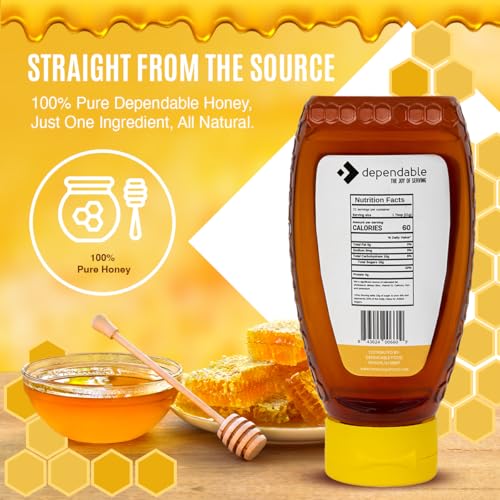 Honey Raw Dependable Food 16 oz botella exprimible miniatura 2