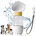 Borraccia per Cani Portatile, 360Ml+200Ml Bottiglia Distributore d' Acqua Portatile, Bottiglia per Bevande con Ciotola per Alimenti, Uso Bagnato e Asciutto, per Passeggiare, Viaggio.