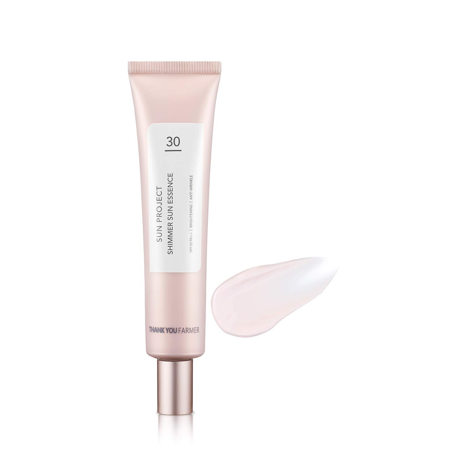 Sun Project Shimmer Sun Essence SPF 30+ PA++ Facial Sunscreen with Makeup Benefits 1.4 Fl Oz (40ml)