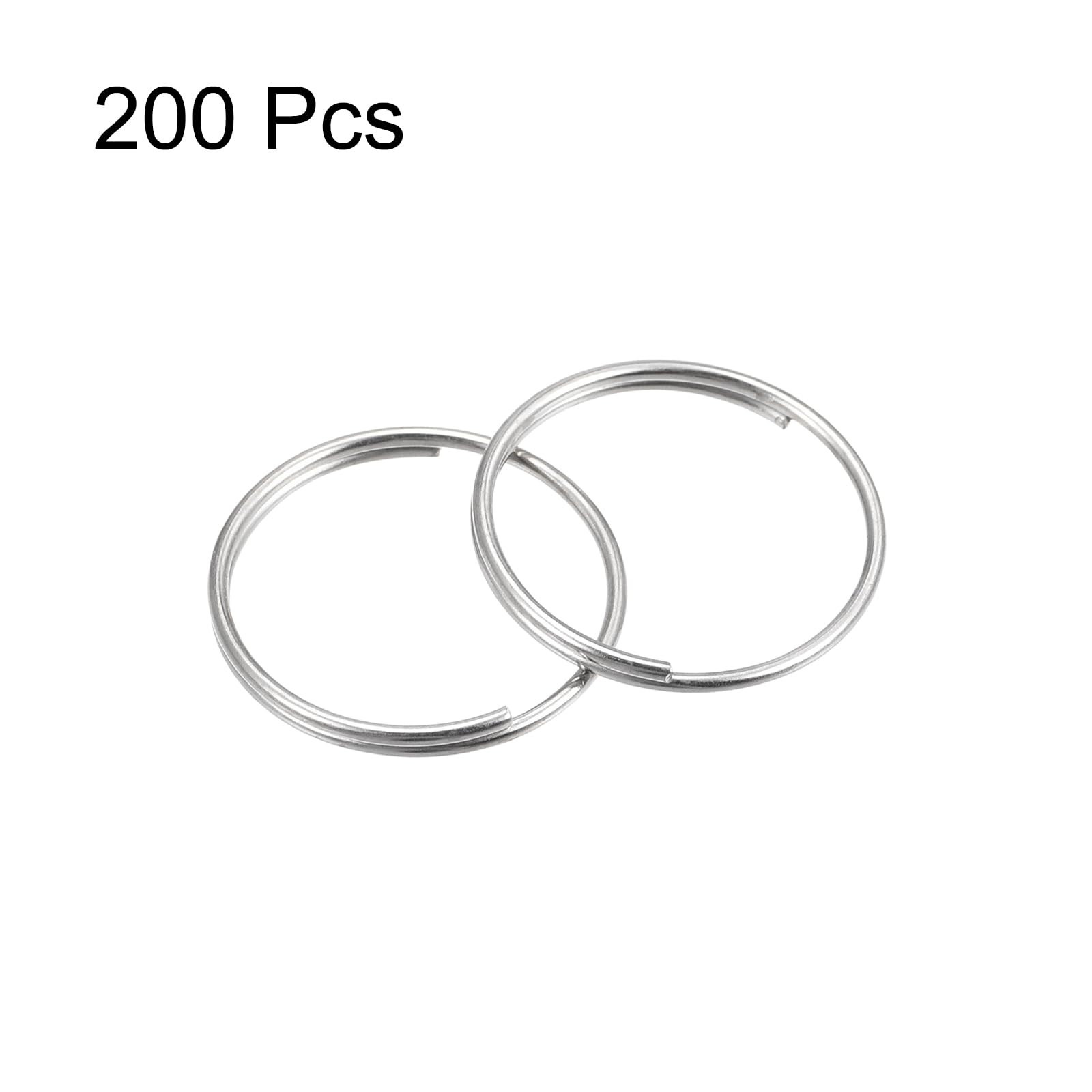 Sourcing Map Double Boucles Divisé Anneaux, 14mm Petit Rond