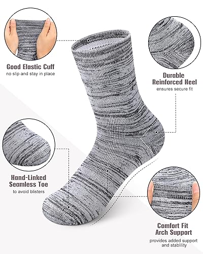 Toulite 20 Pairs Wool Socks Men's Bulk Thick Thermal Warm Winter Warm Camping Hiking Soft Boot Crew Socks for Cold Weather2