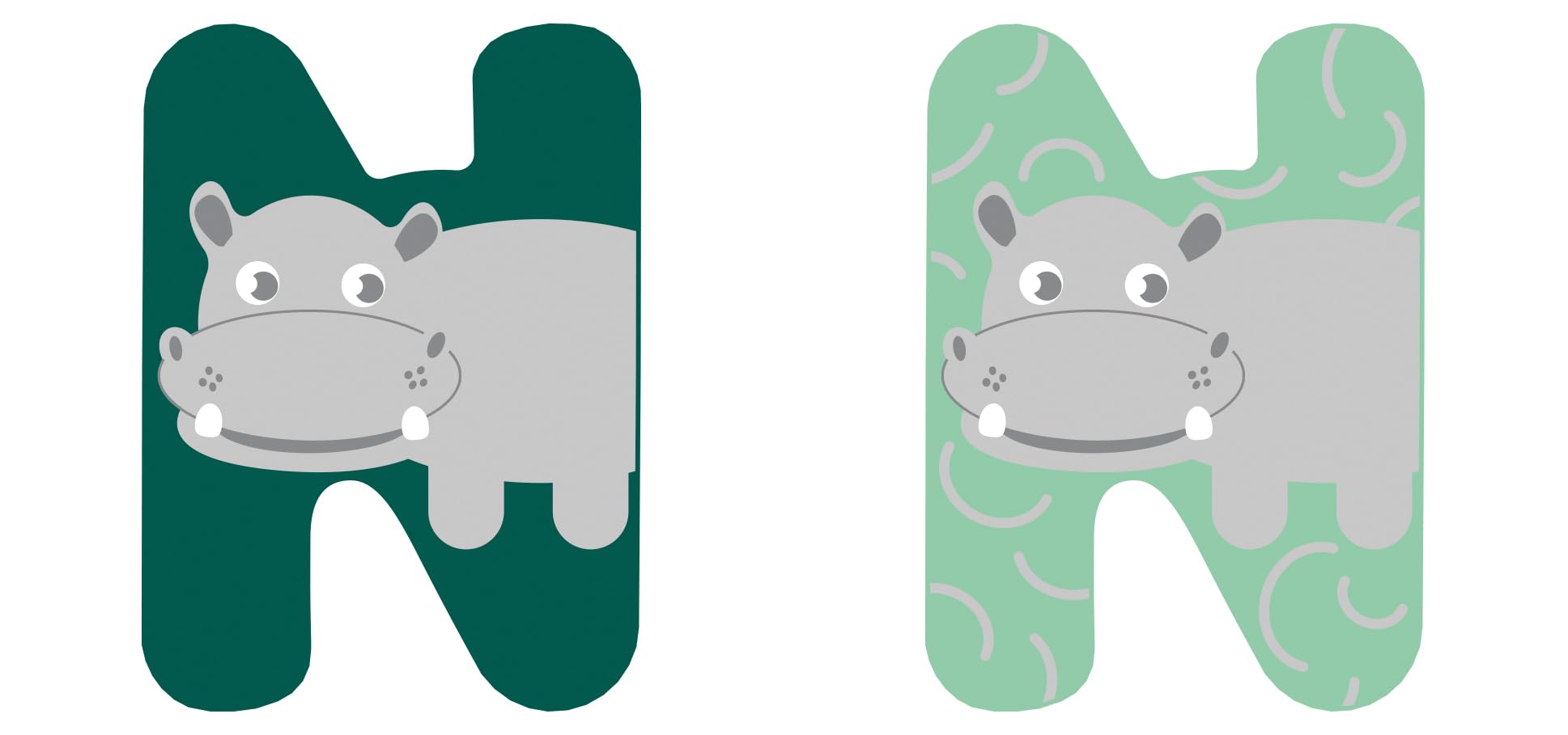 small foot Holzbuchstaben-Set Kinderzimmer N aus FSC® 100%-zertifiziertem Holz, Tier-Buchstaben zum Sammeln, 12521