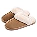 Produktbild Misolin Damen Herren Hausschuhe Winter Warme Faux Pelz Slippers Weiche Flache Plüsch Pantoffeln Rutschfeste Outdoor/Indoor - mit super Qualität, Hellbraun, 38.5/40 EU, M, 280