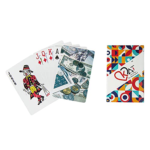 Image of KAT 3 Piece Playing Cards Plastic Coated Design A C D Multicolour Pack Premium Art Card Paper Decks for Bridge Rummy Poker Holi Diwali Taash Game Nights Party & Fun