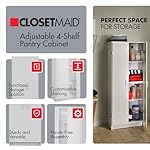ClosetMaid Pantry Cabinet Cupboard with 2 Doors, Adjustable Shelves, Standing, Storage for Kitchen, Laundry or Utility Room, White - Image 4