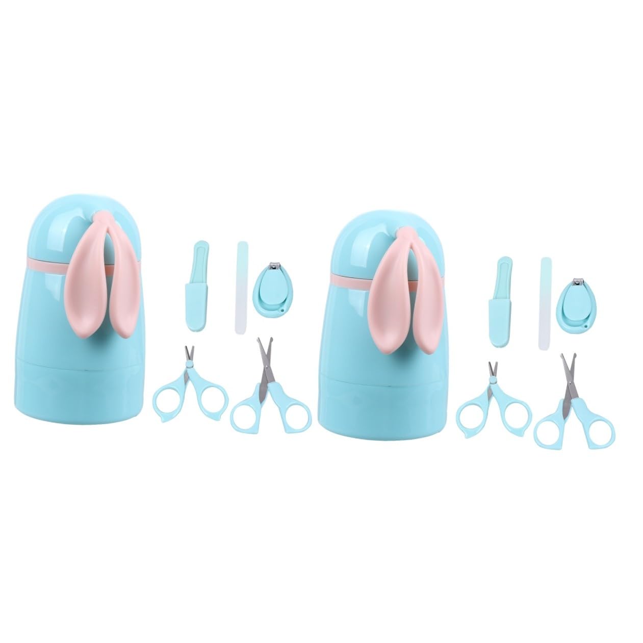 VICASKY 10pezzi Forbici Per Unghie Per Ragazzo Ragazza Kit Di Manicure Blu Strumenti Sicuri e Leggeri Per La Delle Unghie Dei Ragazzo Ragazza Design Creativo e Adorabile Facile Da