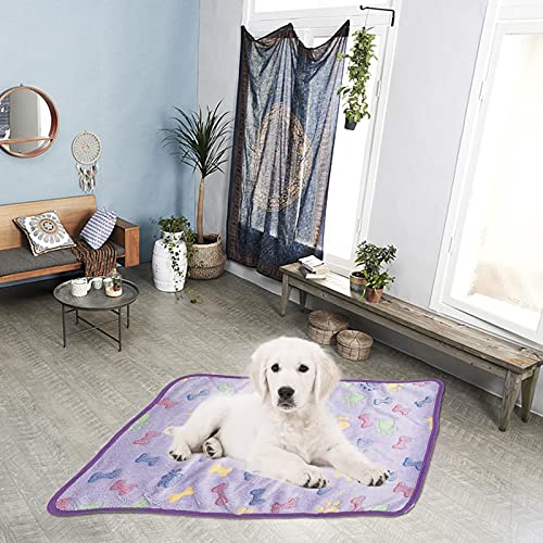 Image of 1 Pack 3 Puppy Blankets Super Soft Warm Sleep Mat Bone Print Cute Blanket Fluffy Premium Fleece Pet Blanket Flannel Throw Dog Blankets for Small Dogs Puppy Cat,Large(40 inchx30 inch)