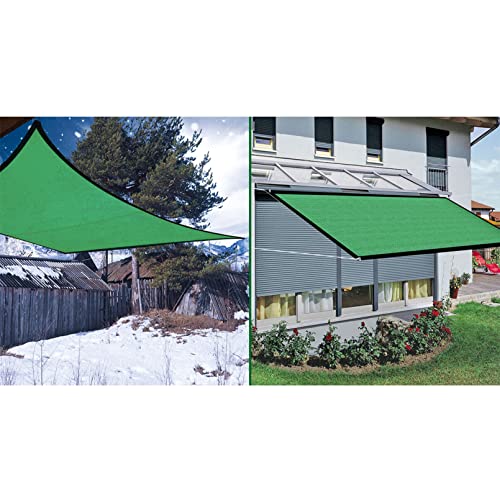 Malla rectangular de protección solar 55% para jardín, tela toldo verde de 7x8m con ojales 8