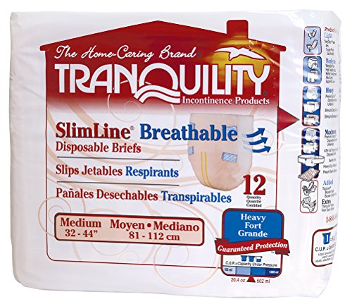 Tranquility Slimline Breathable Adult Disposable Brief - MD - 84 ct